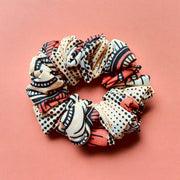 Chouchou en tissu africain - Accessoires capillaires - Saumon
